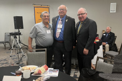 Charlie Romano, Tony Bell, OI President Bob McFadyen